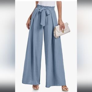 Misty Blue Wide Leg Pants XXL